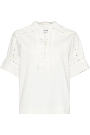 YVES SALOMON Openwork short-sleeve shirt