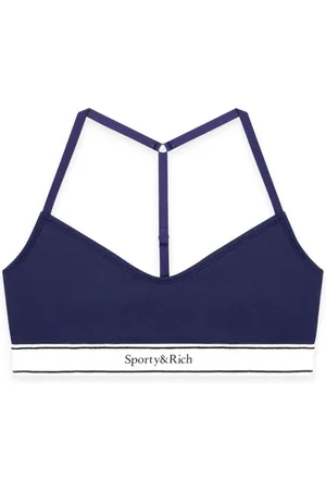 Sporty & Rich Serif-logo sports bralette