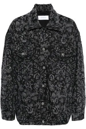 OFF-WHITE Paisley-print denim jacket