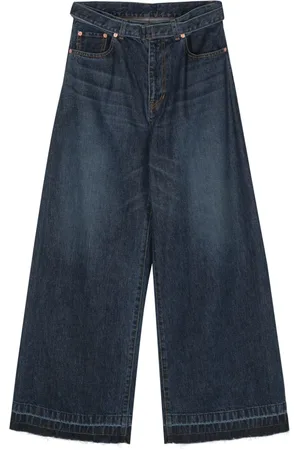 SACAI Belted wide jeans