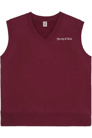 Sporty & Rich Classic logo-embroidered cotton vest