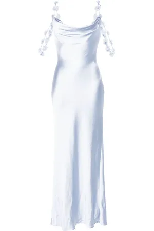 Self-Portrait Floral-straps satin dress