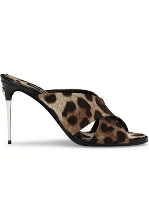 Dolce & Gabbana Leopard-print stiletto mules