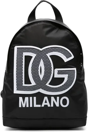 Dolce & Gabbana Logo-patch gabardine-weave backpack