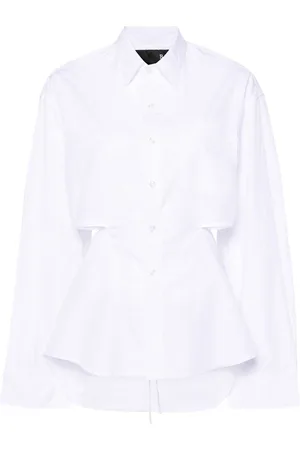 R13 Open-back cotton shirt