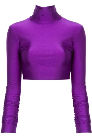 The Andamane Orchid cropped jersey top