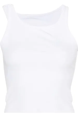 Maison Margiela Ribbed cropped tank top