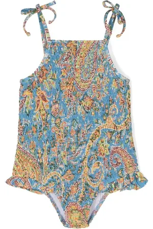 Etro Paisley-print shirred swimsuit