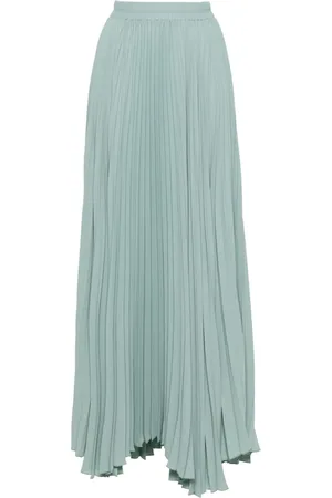 Styland Elasticated-waist pleated maxi skirt
