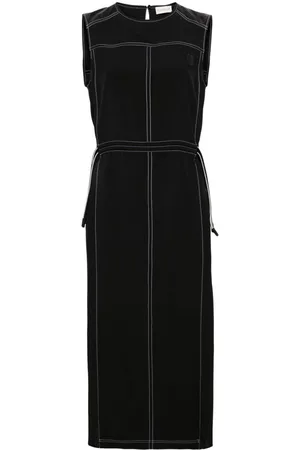 Moncler Logo-patch pleated midi dress