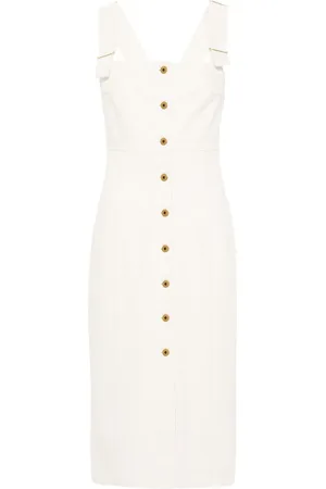 Patou Denim dungaree dress