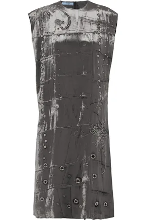 Prada Embroidered velvet dress