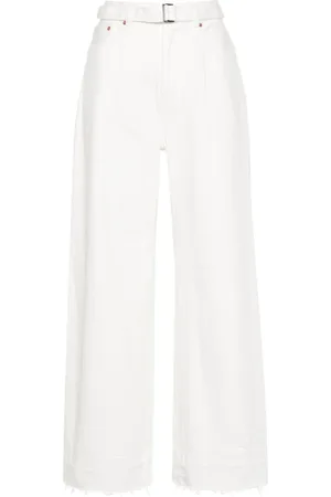 SACAI Belted wide jeans