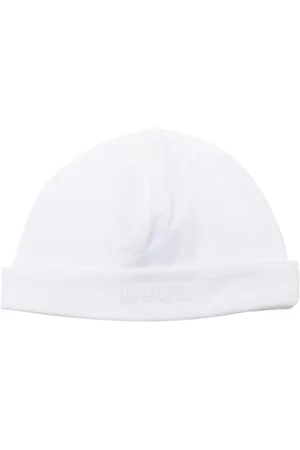 BOSS Kidswear logo-appliqué striped-strap cap - White