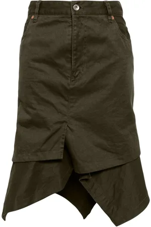 SACAI Asymmetric cotton skirt