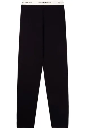 Sporty & Rich Serif-logo ribbed leggings