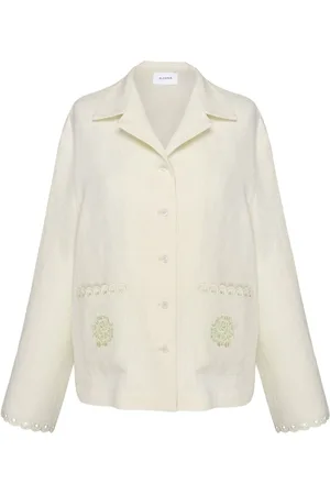 Sleeper Sofia embroidered linen shirt
