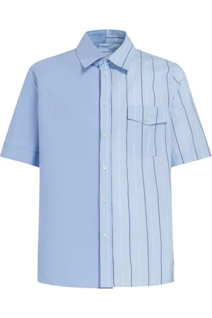 Marni Colour-block striped cotton shirt
