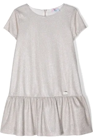 Chiara Ferragni Logo-plaque lurex flared dress