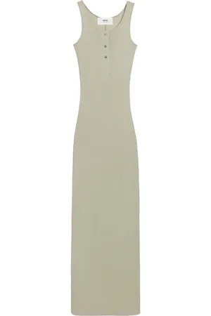 Ami Ribbed cotton maxi dress