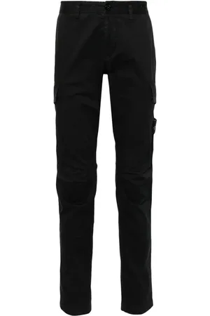 Stone Island Compass-badge cotton skinny trousers