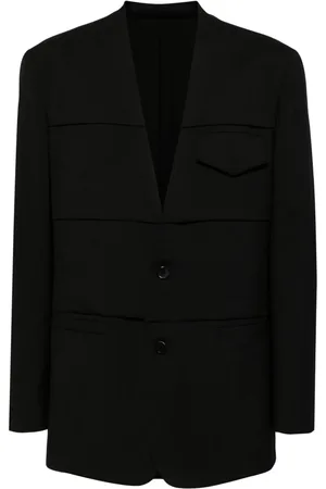 SONGZIO Plated collarless blazer