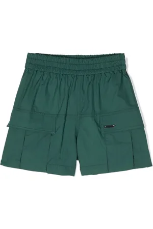 MONNALISA Logo-plaque elasticated-waistband shorts