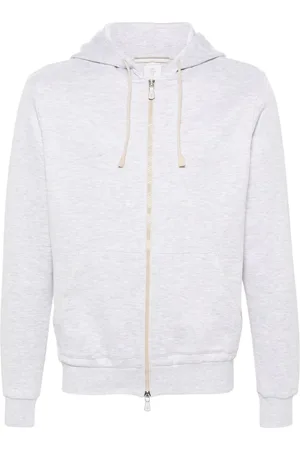 ELEVENTY Mélange cotton zipped hoodie