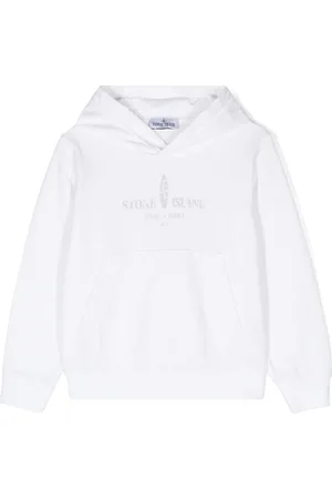 Stone Island Logo-print cotton hoodie