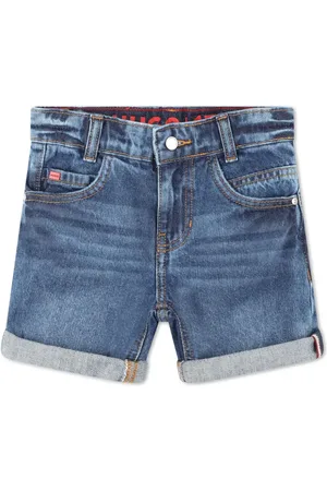 HUGO BOSS Roll-up trim denim shorts