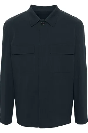 LARDINI Textured cotton shirt jacket