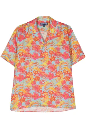 Vilebrequin Floral-print linen shirt