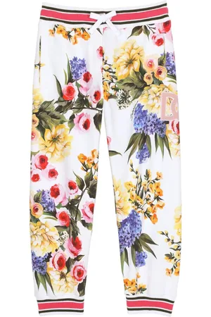 Dolce & Gabbana Floral-print cotton track pants