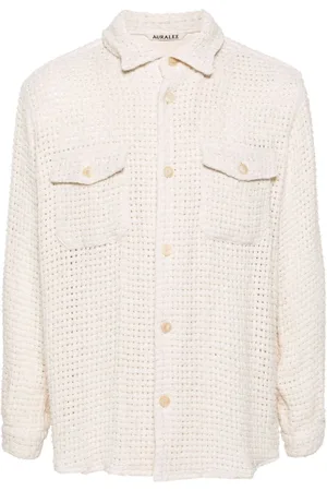 Auralee Long-sleeve tweed shirt