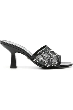 Gucci GG Supreme 80mm mesh mules