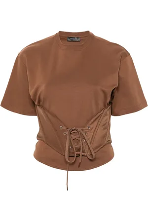 MUGLER Jersey-corset T-shirt