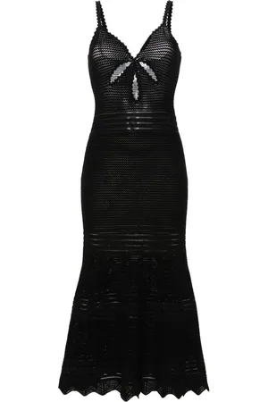 Self-Portrait Crochet midi dress