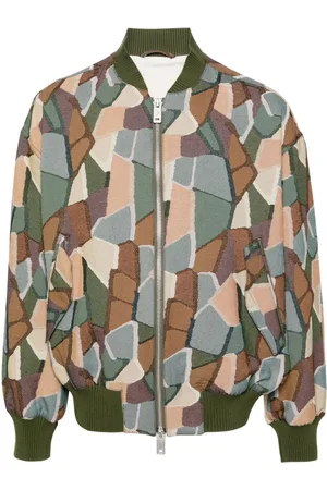 Emporio Armani Mosaic-patterned bomber jacket