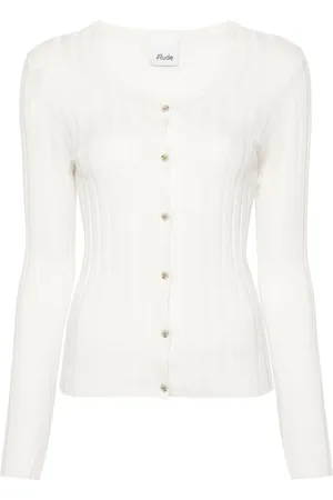 Allude Ribbed-knit virgin wool cardigan