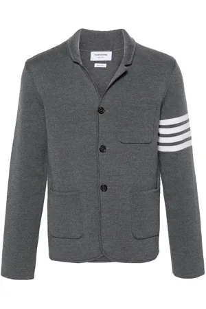 Thom Browne Striped notched-collar cardigan