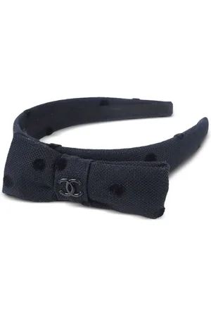 CHANEL 1990-2000 CC bow headband