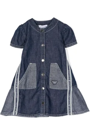 Emporio Armani Logo-patch denim dress