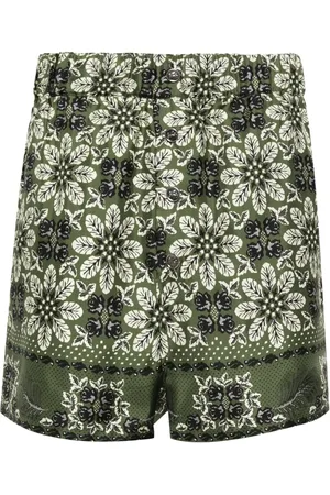Etro Floral-print silk shorts