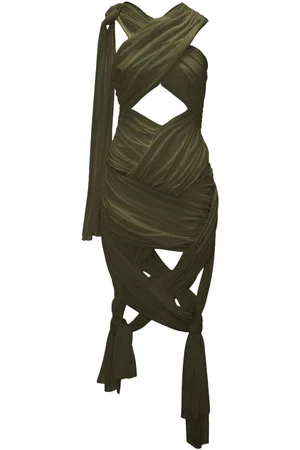 J.W.Anderson Cut-out wrap midi dress
