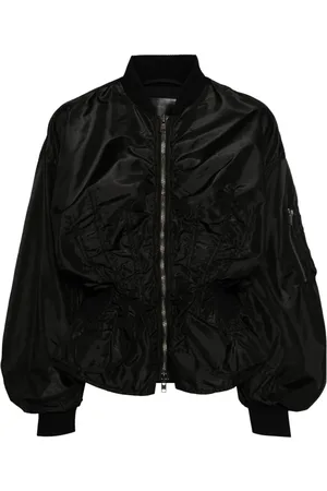 JNBY Ruched satin bomber jacket