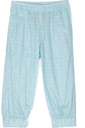 BY WALID Floral-print cotton trousers