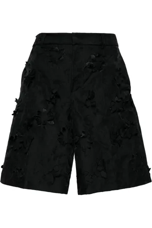JNBY Floral-appliqué knee-length shorts