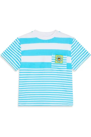 Stella McCartney Logo-appliqué striped T-shirt