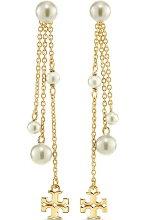 Tory Burch Kira pearl-embellished drop earrings