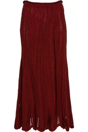 FORTE FORTE Open-knit cotton skirt